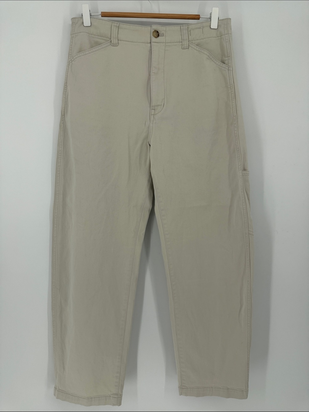 Madewell Balloon Pant‎ 30 Cream Utility Barrel Leg Carpenter